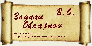 Bogdan Okrajnov vizit kartica